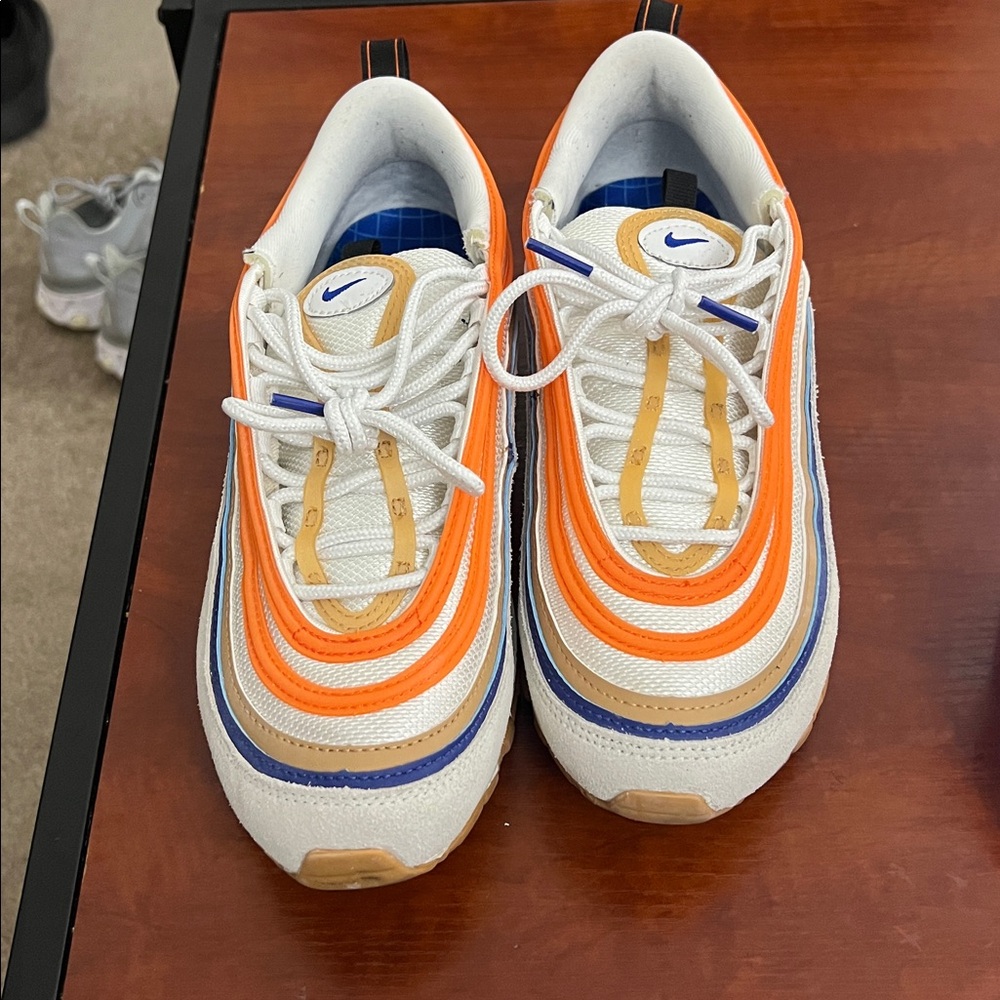Airmax 97 SE Nike Sneakers - Orange, White, and Blue